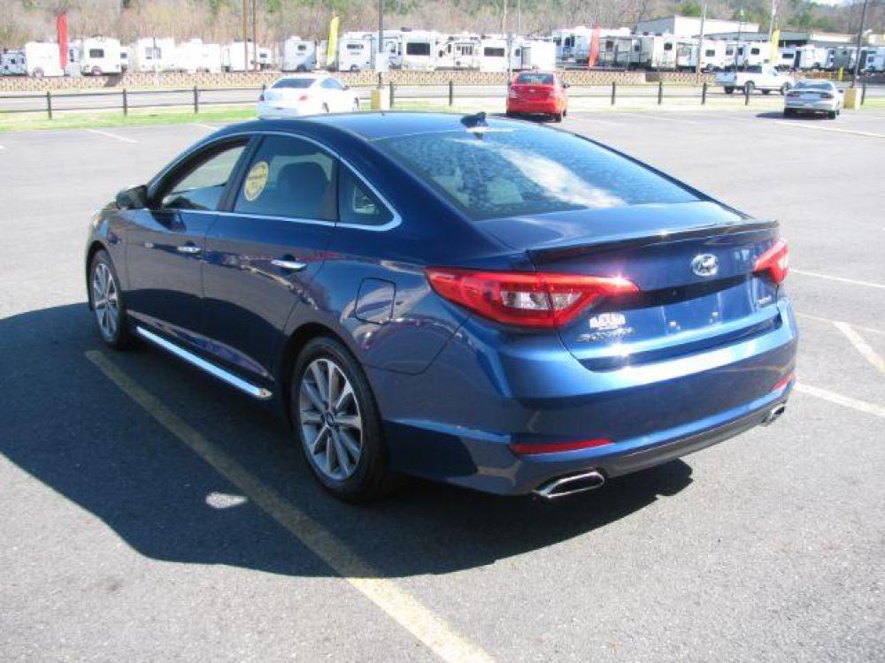 2016 Blue Hyundai Sonata Sport (5NPE34AF7GH) with an 2.4L L4 DOHC 16V engine, 6-Speed Automatic transmission, located at 2443 Albert Pike, Hot Springs, AR, 71913, (501) 623-6255, 34.492222, -93.109993 - Photo #3