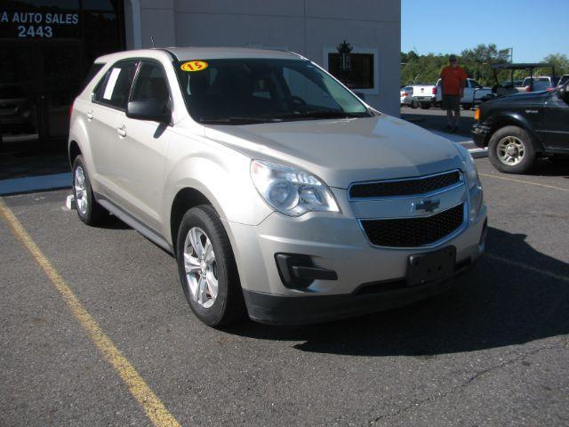 2015 Tan Chevrolet Equinox LS 2WD (2GNALAEK6F6) with an 2.4L L4 DOHC 16V FFV engine, 6-Speed Automatic transmission, located at 2443 Albert Pike, Hot Springs, AR, 71913, (501) 623-6255, 34.492222, -93.109993 - LISTED FEATURES MAY BE OPTIONAL AND NOT INCLUDED ON THIS VEHICLE!!! - Photo#0