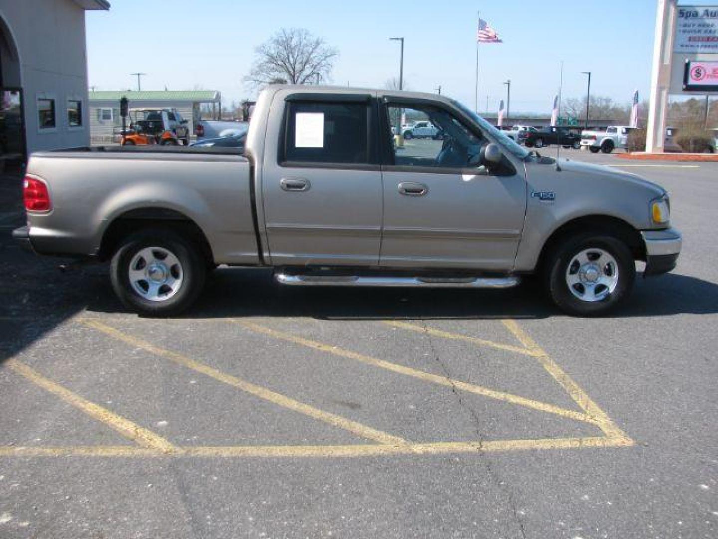 2002 Tan Ford F-150 XLT SuperCrew Short Bed 2WD (1FTRW07642K) with an 4.6L V8 SOHC 16V engine, 4-Speed Automatic transmission, located at 2443 Albert Pike, Hot Springs, AR, 71913, (501) 623-6255, 34.492222, -93.109993 - Photo#5