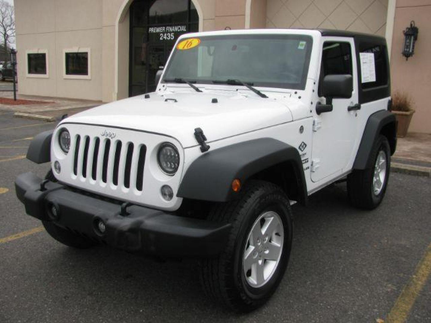 2016 White Jeep Wrangler Sport 4WD (1C4AJWAG3GL) with an 3.6L V6 DOHC 24V FFV engine, located at 2443 Albert Pike, Hot Springs, AR, 71913, (501) 623-6255, 34.492222, -93.109993 - LISTED FEATURES MAY BE OPTIONAL AND NOT INCLUDED ON THIS VEHICLE!!! - Photo#0