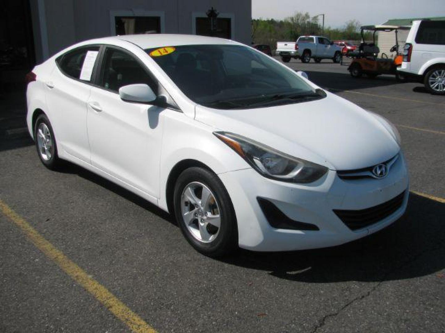 2014 White Hyundai Elantra GLS A/T (5NPDH4AE3EH) with an 1.8L L4 DOHC 16V engine, 6-Speed Automatic transmission, located at 2443 Albert Pike, Hot Springs, AR, 71913, (501) 623-6255, 34.492222, -93.109993 - LISTED FEATURES MAY BE OPTIONAL AND NOT INCLUDED ON THIS VEHICLE!!! - Photo#0