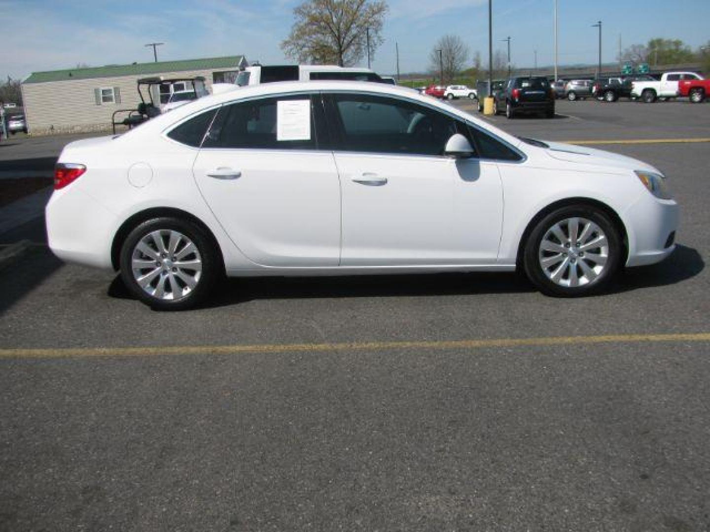 2015 White Buick Verano Base (1G4PP5SK7F4) with an 2.4L L4 DOHC 16V FFV engine, 6-Speed Automatic transmission, located at 2443 Albert Pike, Hot Springs, AR, 71913, (501) 623-6255, 34.492222, -93.109993 - Photo#1
