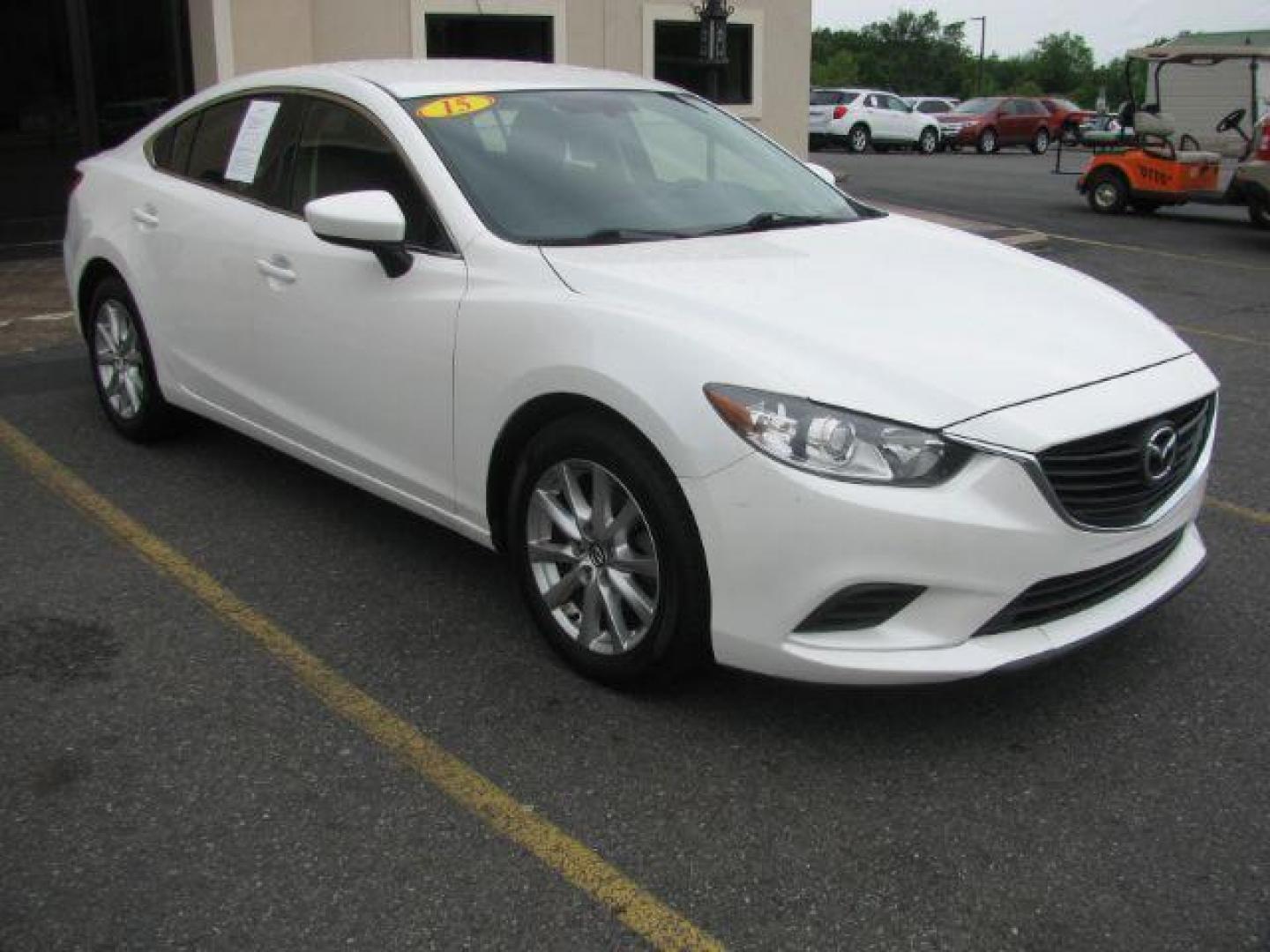 2015 White Mazda Mazda6 i Sport AT (JM1GJ1U59F1) with an 2.5L L4 DOHC 16V engine, 6-Speed Automatic transmission, located at 2443 Albert Pike, Hot Springs, AR, 71913, (501) 623-6255, 34.492222, -93.109993 - ALL LISTED FEATURES MAY NOT BE AVAILABLE!!!! - Photo#5