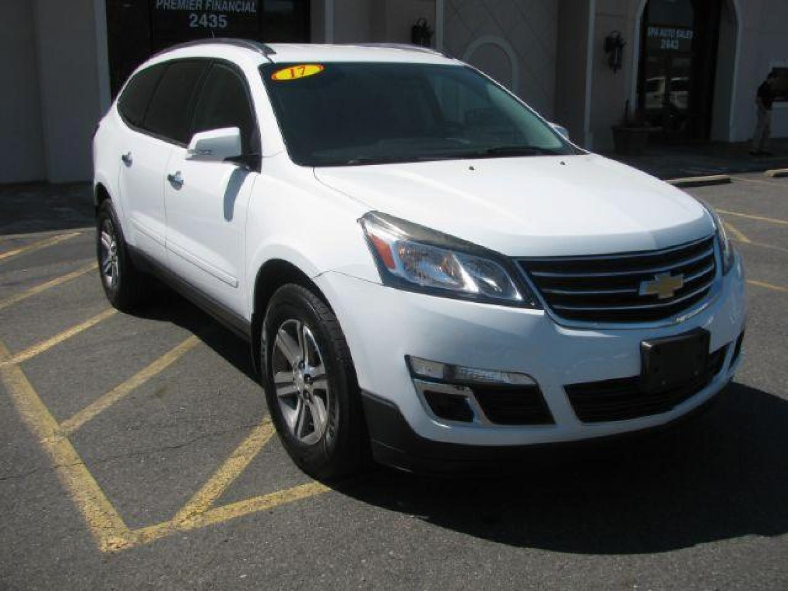 2017 White Chevrolet Traverse 1LT FWD (1GNKRGKD4HJ) with an 3.6L V6 DOHC 24V engine, 6-Speed Automatic transmission, located at 2443 Albert Pike, Hot Springs, AR, 71913, (501) 623-6255, 34.492222, -93.109993 - ALL LISTED FEATURES MAY NOT BE AVAILABLE!!!! - Photo #0