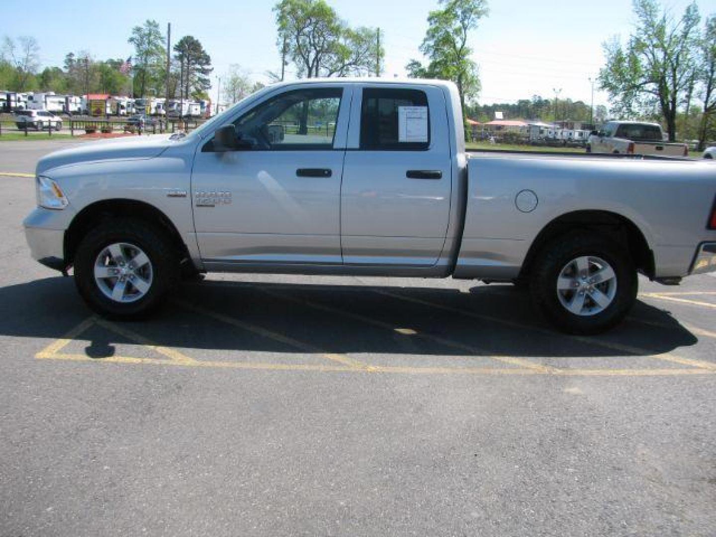 2019 Silver RAM 1500 Classic Tradesman Quad Cab 4WD (1C6RR7FT0KS) with an 5.7L V8 OHV 16V engine, 8-Speed Automatic transmission, located at 2443 Albert Pike, Hot Springs, AR, 71913, (501) 623-6255, 34.492222, -93.109993 - ALL LISTED FEATURES MAY NOT BE AVAILABLE!!!! - Photo#5