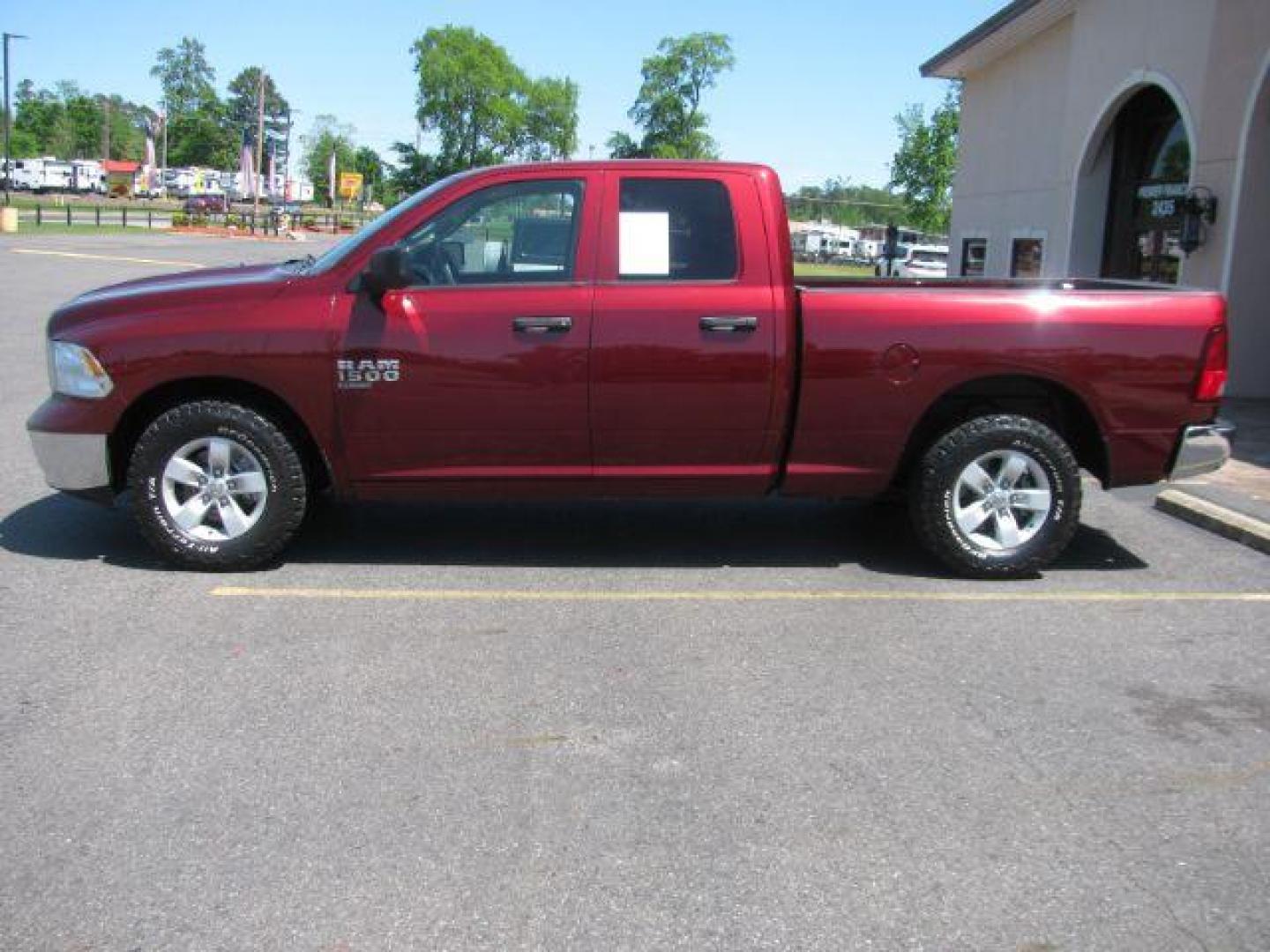2019 Maroon RAM 1500 Classic Tradesman Quad Cab 2WD (1C6RR6FG8KS) with an 3.6L V6 DOHC 24V FFV engine, 8-Speed Automatic transmission, located at 2443 Albert Pike, Hot Springs, AR, 71913, (501) 623-6255, 34.492222, -93.109993 - Photo#1