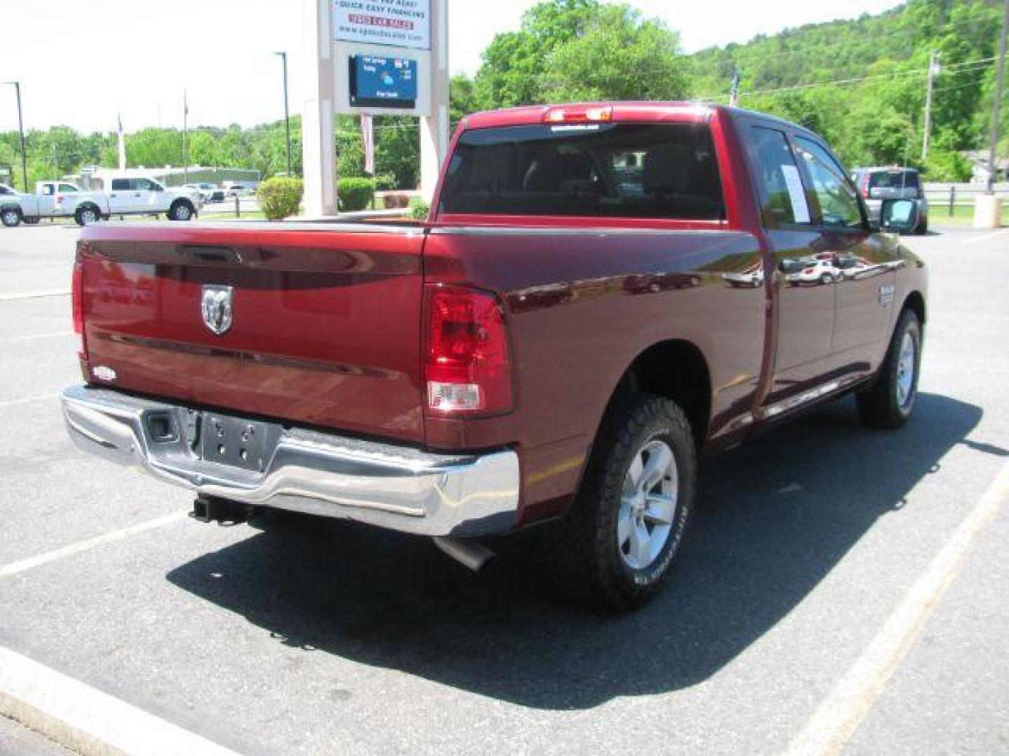2019 Maroon RAM 1500 Classic Tradesman Quad Cab 2WD (1C6RR6FG8KS) with an 3.6L V6 DOHC 24V FFV engine, 8-Speed Automatic transmission, located at 2443 Albert Pike, Hot Springs, AR, 71913, (501) 623-6255, 34.492222, -93.109993 - Photo#3
