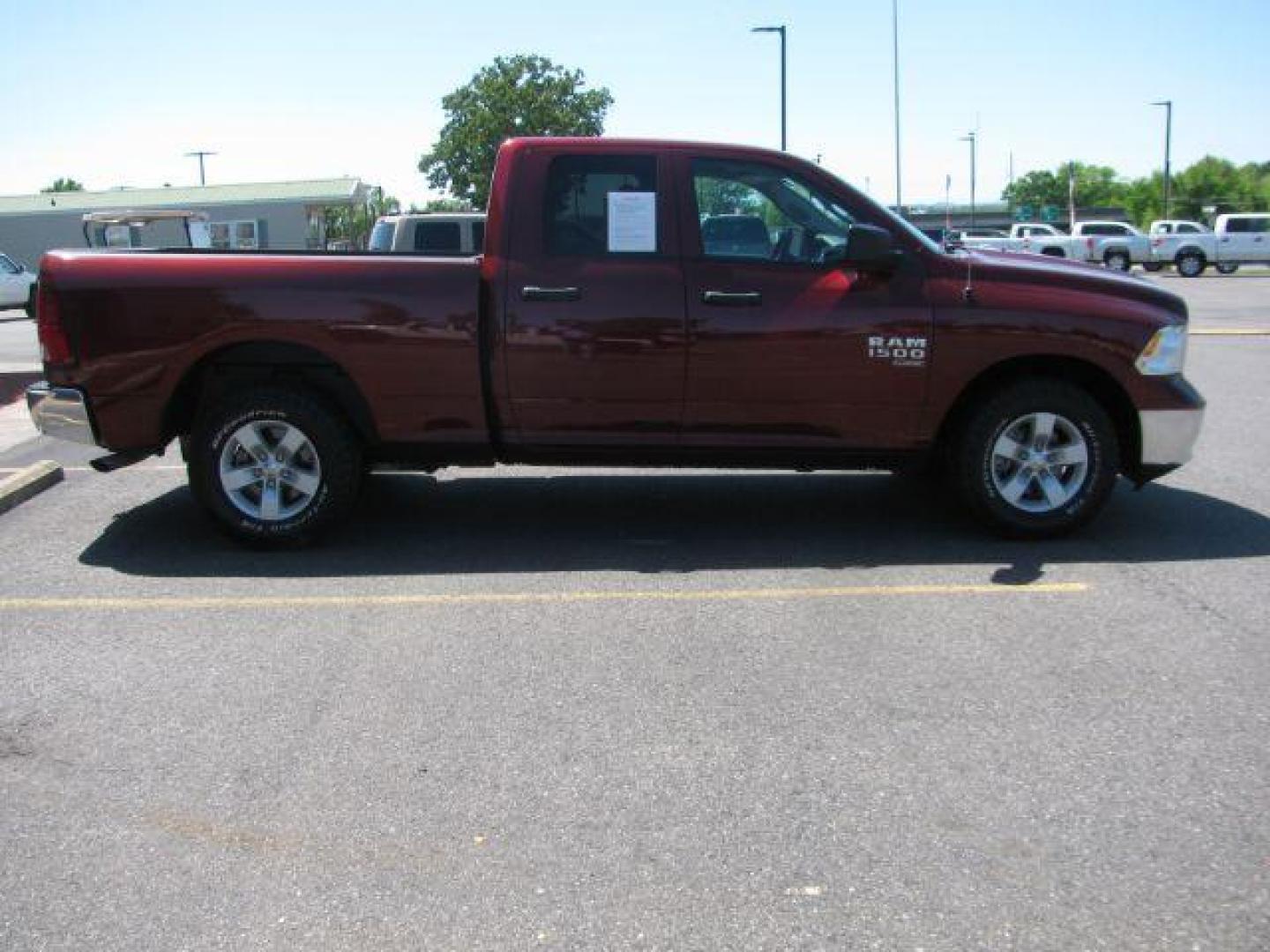 2019 Maroon RAM 1500 Classic Tradesman Quad Cab 2WD (1C6RR6FG8KS) with an 3.6L V6 DOHC 24V FFV engine, 8-Speed Automatic transmission, located at 2443 Albert Pike, Hot Springs, AR, 71913, (501) 623-6255, 34.492222, -93.109993 - Photo#4