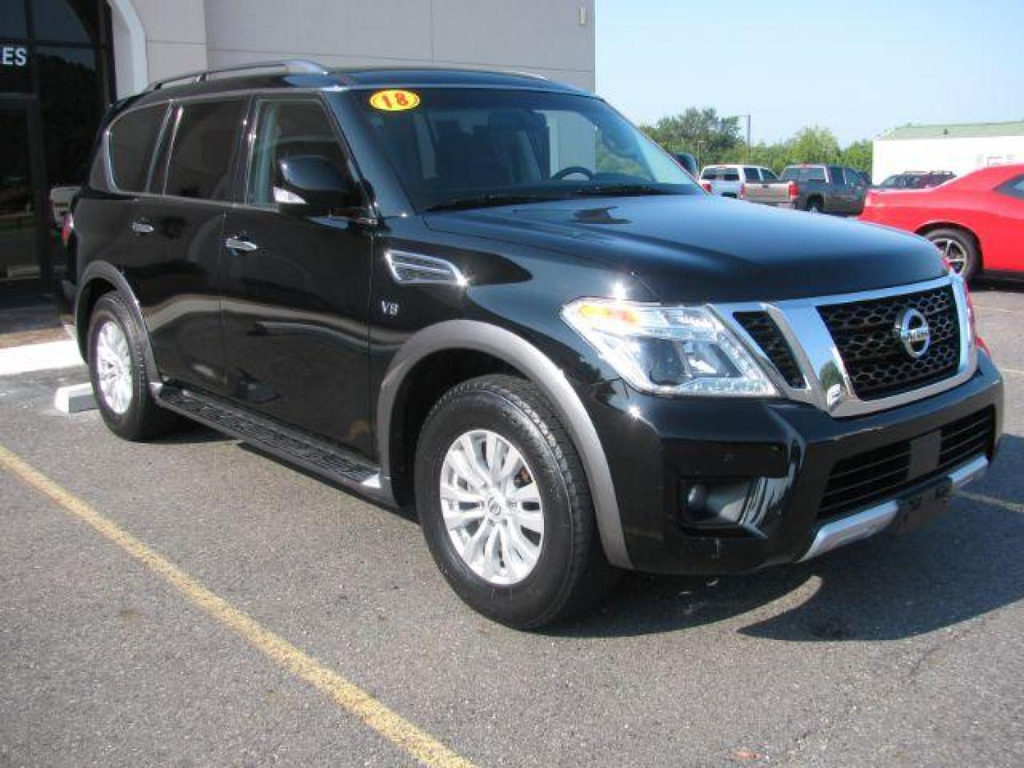 2018 Black Nissan Armada SV 2WD (JN8AY2ND5J9) with an 5.6L V8 DOHC 32V engine, 7-Speed Automatic transmission, located at 2443 Albert Pike, Hot Springs, AR, 71913, (501) 623-6255, 34.492222, -93.109993 - Photo#0