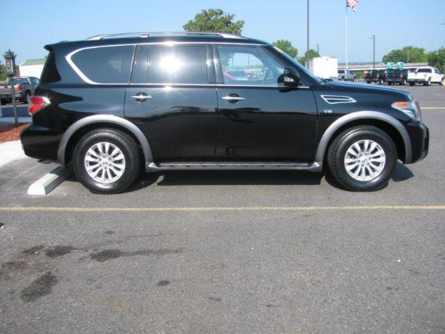 2018 Black Nissan Armada SV 2WD (JN8AY2ND5J9) with an 5.6L V8 DOHC 32V engine, 7-Speed Automatic transmission, located at 2443 Albert Pike, Hot Springs, AR, 71913, (501) 623-6255, 34.492222, -93.109993 - Photo#1