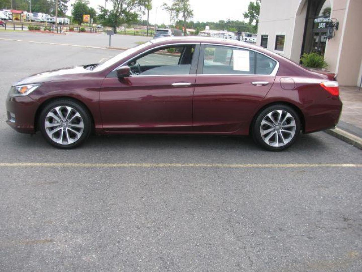 2013 Maroon Honda Accord Sport Sedan CVT (1HGCR2F54DA) with an 2.4L L4 DOHC 16V engine, Continuously Variable Transmission transmission, located at 2443 Albert Pike, Hot Springs, AR, 71913, (501) 623-6255, 34.492222, -93.109993 - Photo#1