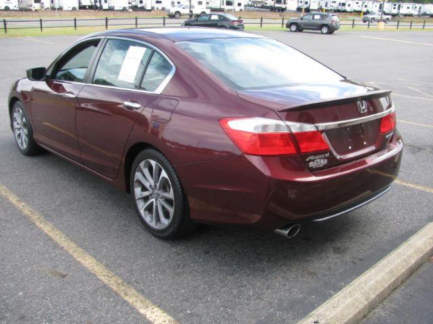 2013 Maroon Honda Accord Sport Sedan CVT (1HGCR2F54DA) with an 2.4L L4 DOHC 16V engine, Continuously Variable Transmission transmission, located at 2443 Albert Pike, Hot Springs, AR, 71913, (501) 623-6255, 34.492222, -93.109993 - Photo#2