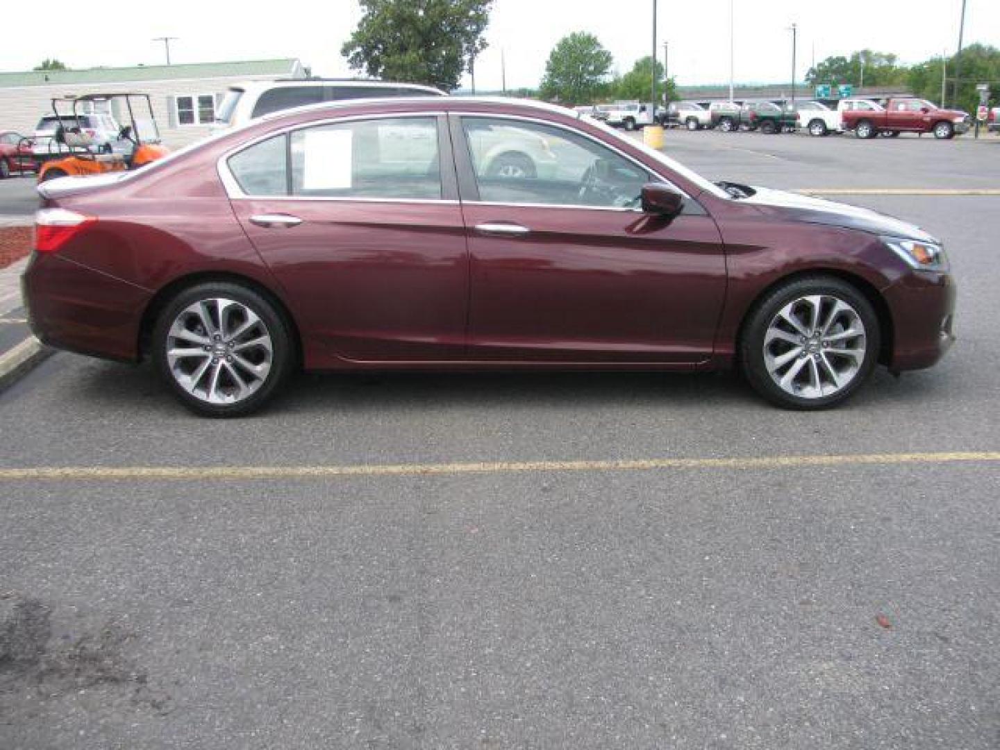 2013 Maroon Honda Accord Sport Sedan CVT (1HGCR2F54DA) with an 2.4L L4 DOHC 16V engine, Continuously Variable Transmission transmission, located at 2443 Albert Pike, Hot Springs, AR, 71913, (501) 623-6255, 34.492222, -93.109993 - Photo#4