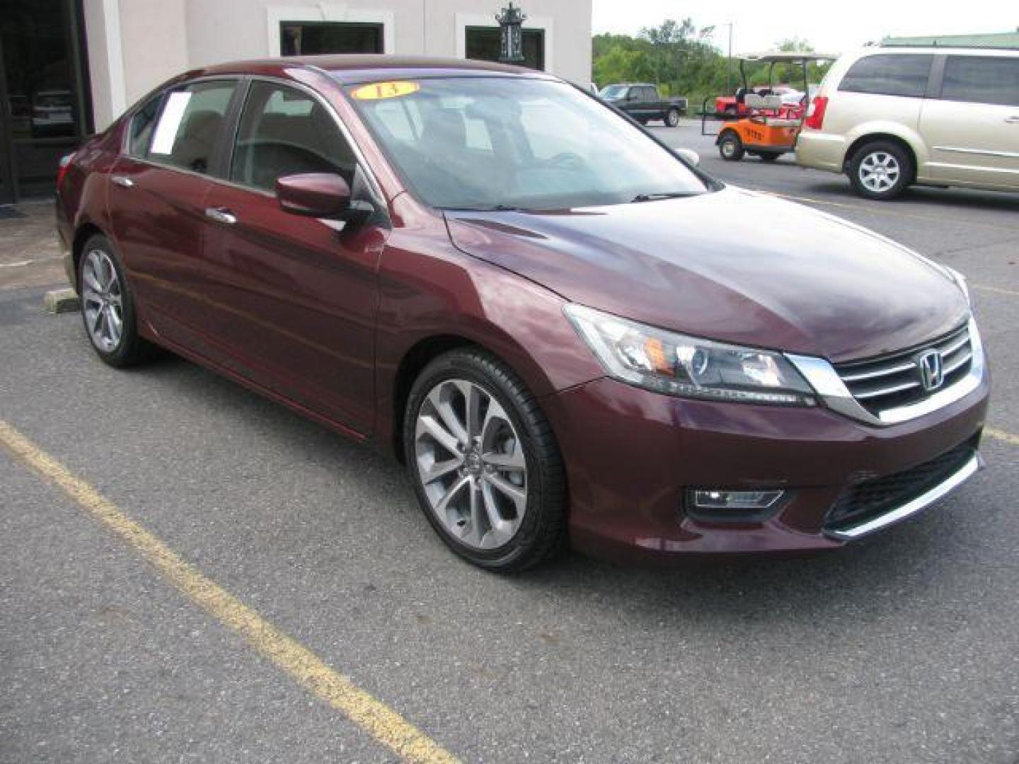 2013 Maroon Honda Accord Sport Sedan CVT (1HGCR2F54DA) with an 2.4L L4 DOHC 16V engine, Continuously Variable Transmission transmission, located at 2443 Albert Pike, Hot Springs, AR, 71913, (501) 623-6255, 34.492222, -93.109993 - Photo#5