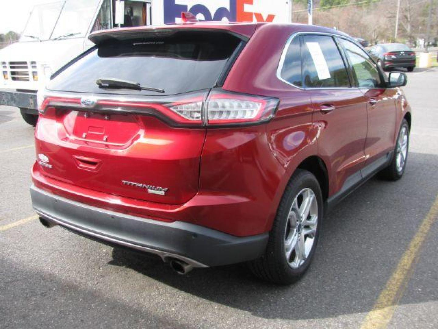 2017 Maroon Ford Edge Titanium (2FMPK3K94HB) with an 3.5L V-6 DOHC engine, located at 2443 Albert Pike, Hot Springs, AR, 71913, (501) 623-6255, 34.492222, -93.109993 - Photo#3
