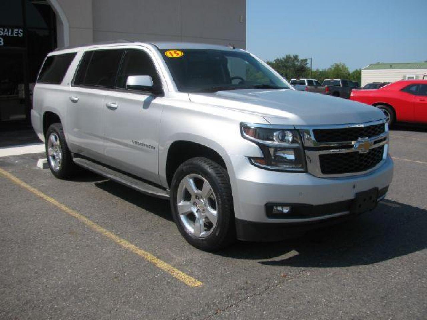 2015 Silver Chevrolet Suburban 1500 LT (1GNSCJKC5FR) with an EcoTec3 5.3L V-8 gasoline direct injection engine, Automatic transmission, located at 2443 Albert Pike, Hot Springs, AR, 71913, (501) 623-6255, 34.492222, -93.109993 - Photo#0