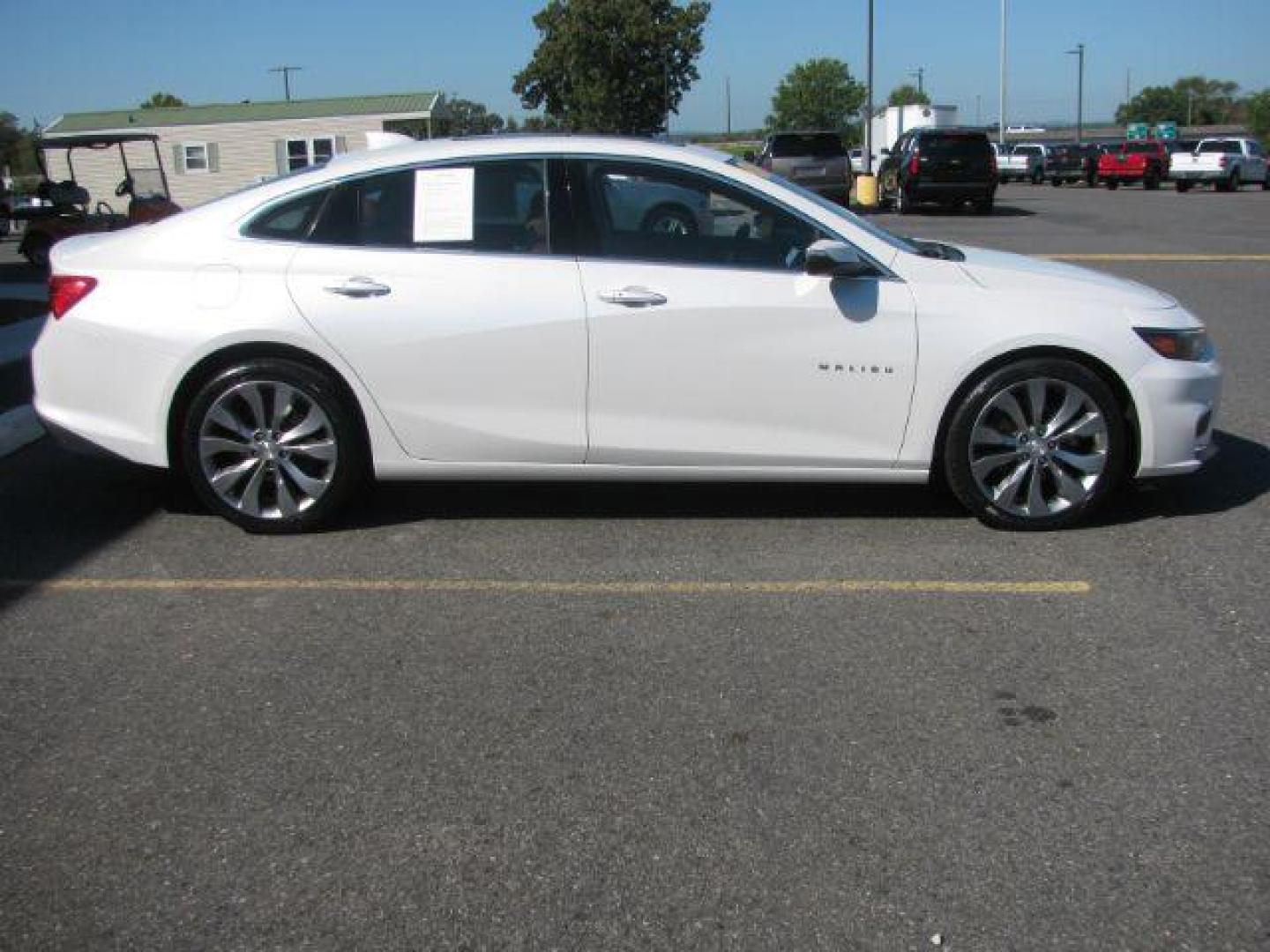 2016 White /Dark Atmosphere/Loft Brown Chevrolet Malibu Premier (1G1ZH5SX9GF) with an ECOTEC 2L I-4 gasoline direct injection engine, Automatic transmission, located at 2443 Albert Pike, Hot Springs, AR, 71913, (501) 623-6255, 34.492222, -93.109993 - Photo#1