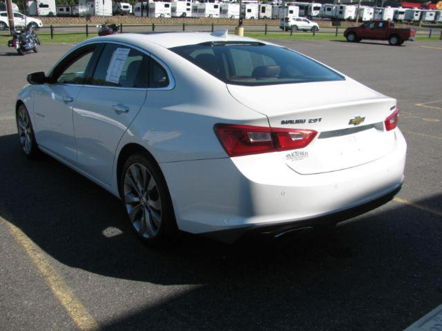 2016 White /Dark Atmosphere/Loft Brown Chevrolet Malibu Premier (1G1ZH5SX9GF) with an ECOTEC 2L I-4 gasoline direct injection engine, Automatic transmission, located at 2443 Albert Pike, Hot Springs, AR, 71913, (501) 623-6255, 34.492222, -93.109993 - Photo#3