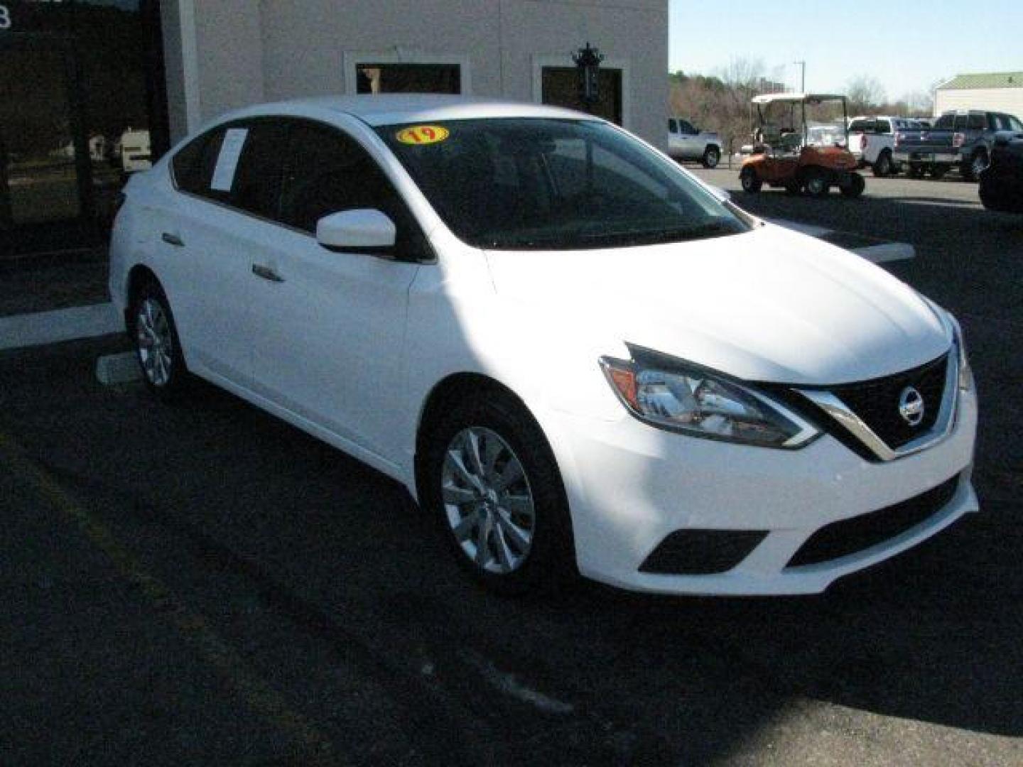 2019 White Nissan Sentra S (3N1AB7AP6KY) with an 1.8L I-4 DOHC engine, located at 2443 Albert Pike, Hot Springs, AR, 71913, (501) 623-6255, 34.492222, -93.109993 - Photo#0