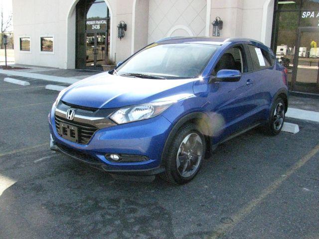 2018 Blue Honda HR-V EX-L (3CZRU5H79JM) with an 1.8L I-4 variable valve control engine, Automatic transmission, located at 2443 Albert Pike, Hot Springs, AR, 71913, (501) 623-6255, 34.492222, -93.109993 - Photo#0