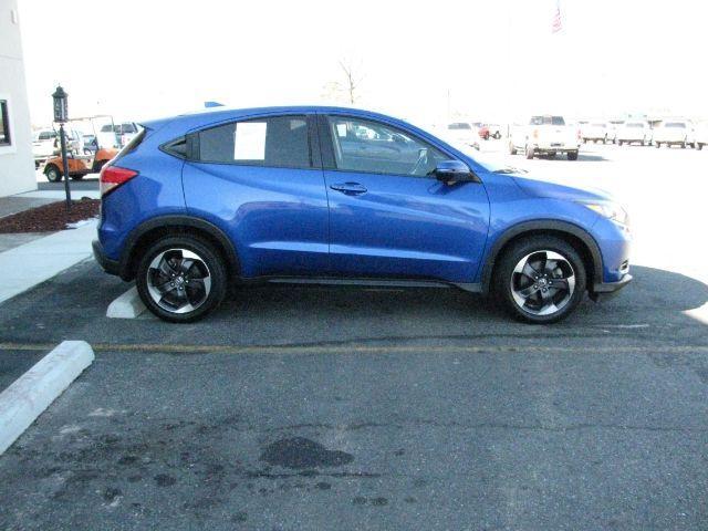 2018 Blue Honda HR-V EX-L (3CZRU5H79JM) with an 1.8L I-4 variable valve control engine, Automatic transmission, located at 2443 Albert Pike, Hot Springs, AR, 71913, (501) 623-6255, 34.492222, -93.109993 - Photo#4