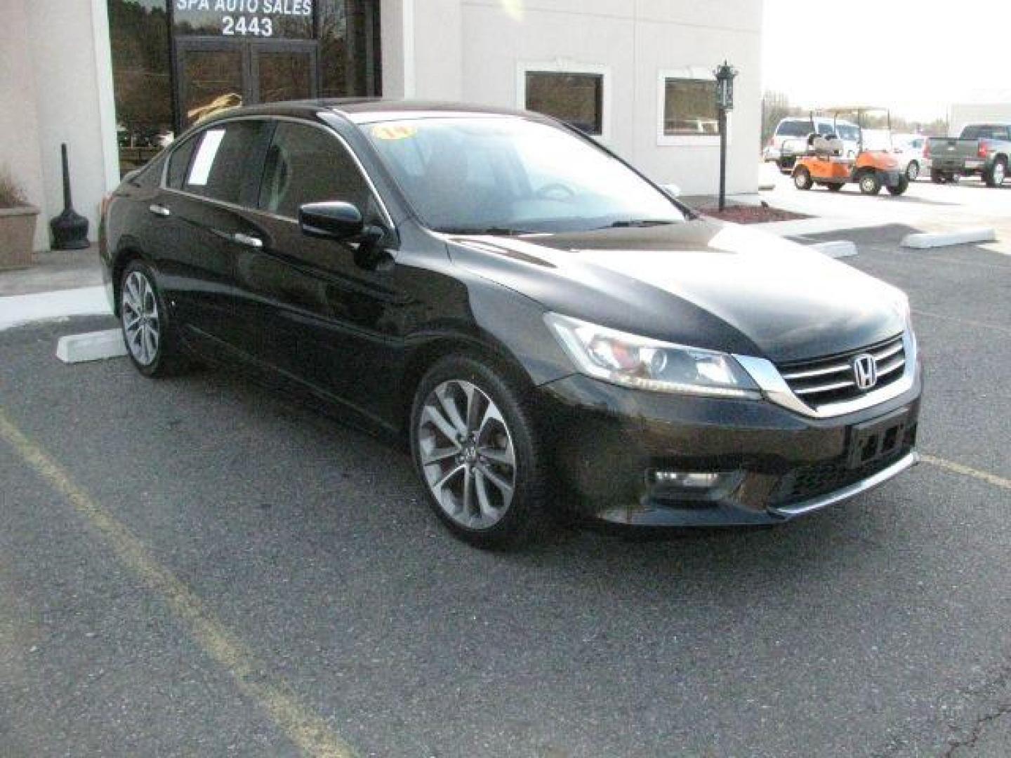 2014 Black Honda Accord Sport (1HGCR2F54EA) with an 2.4L I-4 gasoline direct injection engine, Automatic transmission, located at 2443 Albert Pike, Hot Springs, AR, 71913, (501) 623-6255, 34.492222, -93.109993 - Photo#5