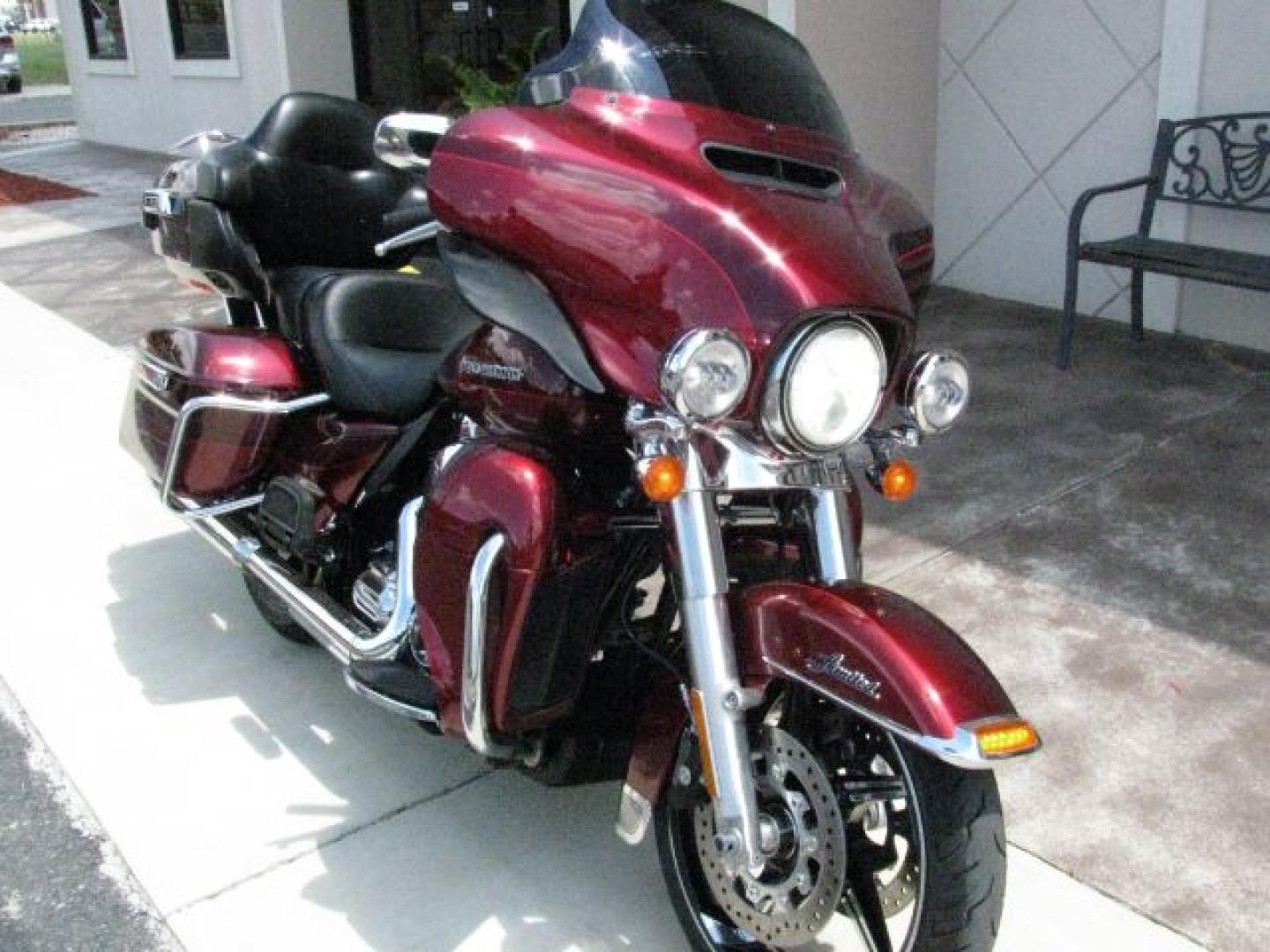 2016 Maroon Harley-Davidson Ultra Limited Ultra (1HD1KEL14GB) with an 1690cc engine, Manual transmission, located at 2443 Albert Pike, Hot Springs, AR, 71913, (501) 623-6255, 34.492222, -93.109993- Photo#1