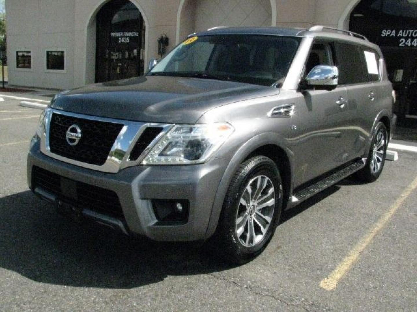 2019 Gray Nissan Armada SL (JN8AY2ND4KX) with an Endurance 5.6L V-8 gasoline direct injection engine, Automatic transmission, located at 2443 Albert Pike, Hot Springs, AR, 71913, (501) 623-6255, 34.492222, -93.109993- Photo#0