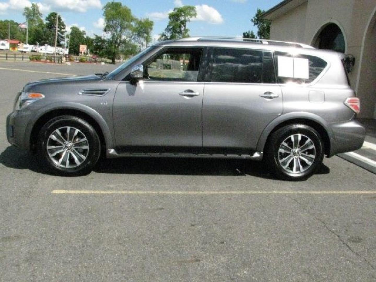 2019 Gray Nissan Armada SL (JN8AY2ND4KX) with an Endurance 5.6L V-8 gasoline direct injection engine, Automatic transmission, located at 2443 Albert Pike, Hot Springs, AR, 71913, (501) 623-6255, 34.492222, -93.109993- Photo#1