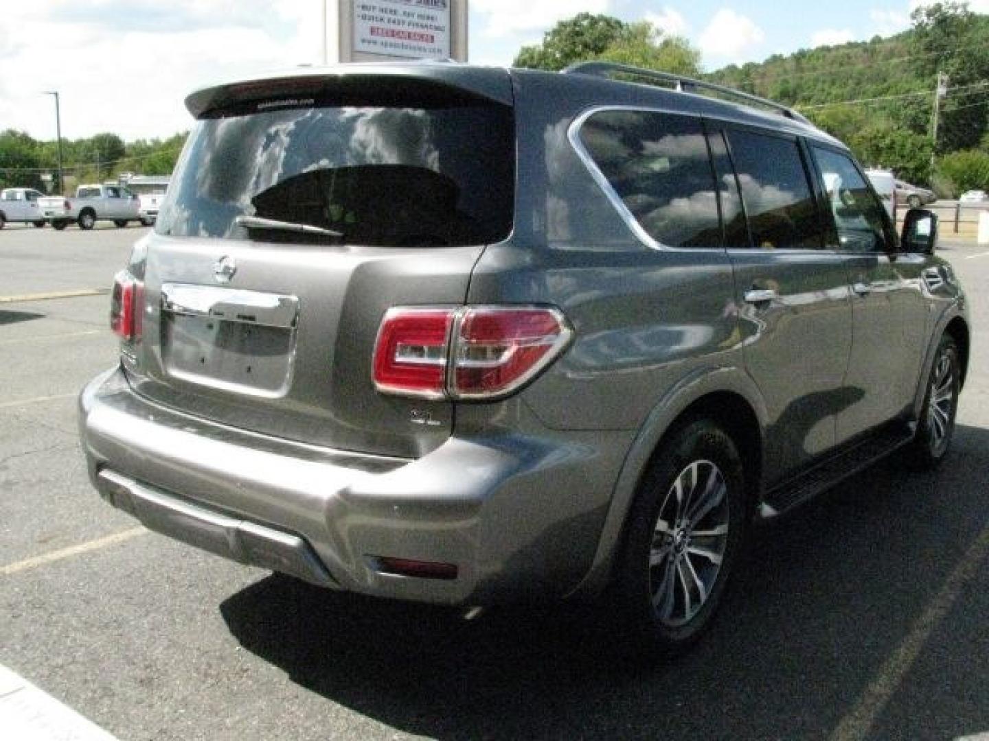 2019 Gray Nissan Armada SL (JN8AY2ND4KX) with an Endurance 5.6L V-8 gasoline direct injection engine, Automatic transmission, located at 2443 Albert Pike, Hot Springs, AR, 71913, (501) 623-6255, 34.492222, -93.109993- Photo#3